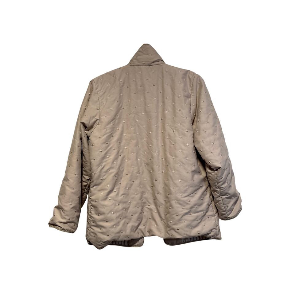 J. McLaughlin Embroidered Beige Quilted Jacket M - Picture 7 of 9